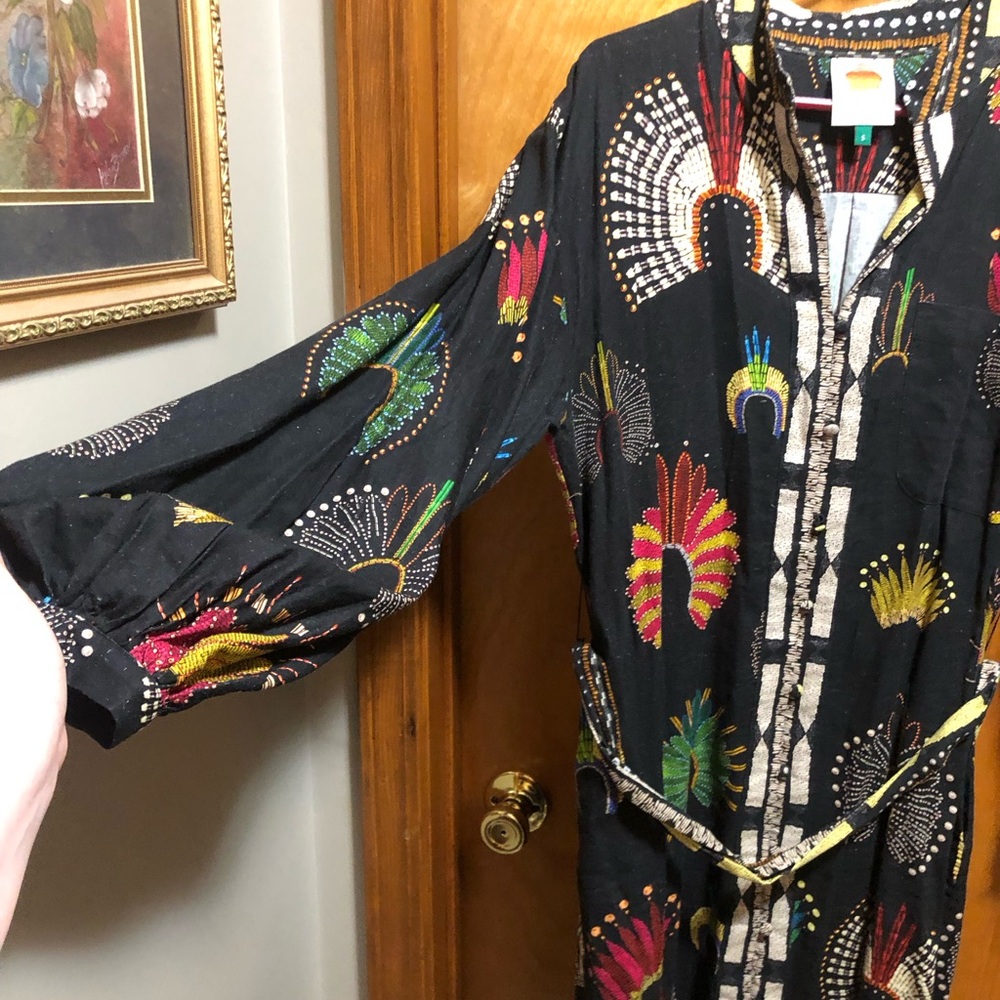Colorful Patterned Long Farm Rio Dress - Picture 6 of 10